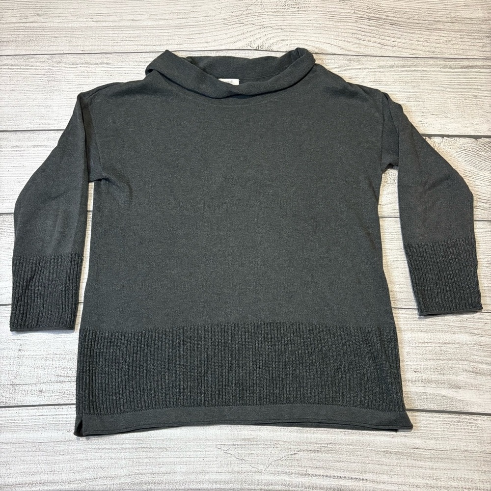 Pure Jill Gray Cowl Neck Knit Sweater Women’s Relaxed Minimalist Size Medium‎